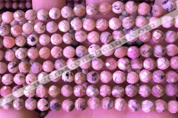 CRC1171 15.5 inches 6mm faceted round rhodochrosite gemstone beads