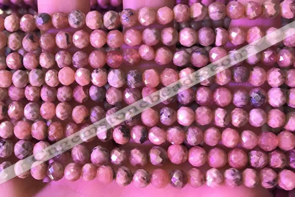 CRC1173 15.5 inches 6mm faceted round rhodochrosite beads wholesale