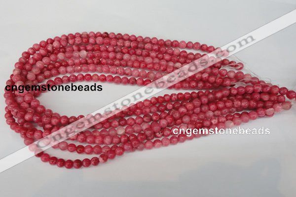 CRC18 15.5 inches 6mm round dyed rhodochrosite gemstone beads