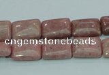 CRC206 16 inches 10*14mm rectangle rhodochrosite gemstone beads