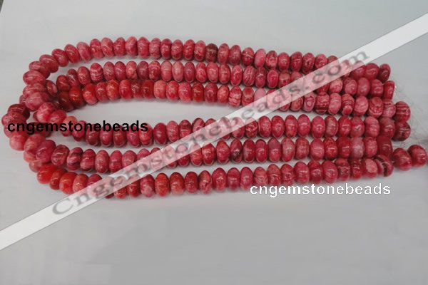 CRC21 15.5 inches 7*11mm rondelle dyed rhodochrosite gemstone beads
