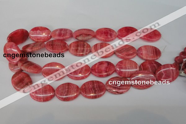 CRC27 15.5 inches 22*30mm oval dyed rhodochrosite gemstone beads