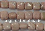 CRC301 15.5 inches 10*10mm square Peru rhodochrosite beads