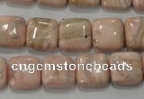 CRC302 15.5 inches 12*12mm square Peru rhodochrosite beads