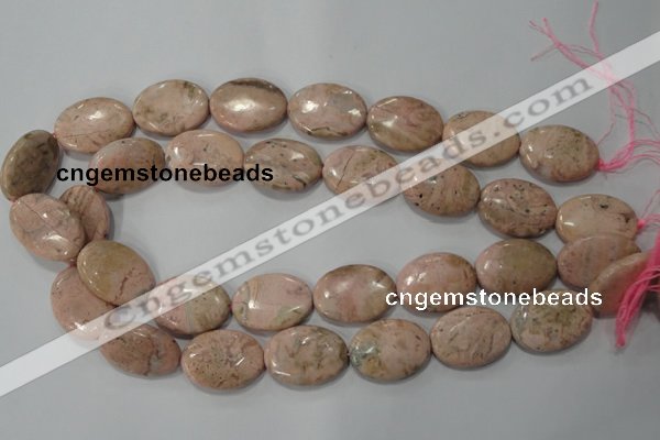 CRC307 15.5 inches 18*25mm oval Peru rhodochrosite beads