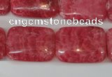 CRC34 15.5 inches 18*25mm rectangle dyed rhodochrosite gemstone beads