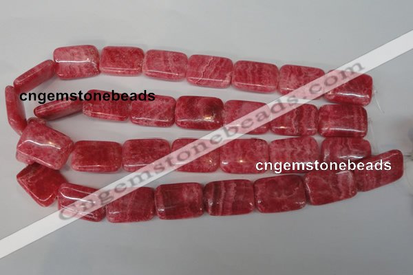 CRC34 15.5 inches 18*25mm rectangle dyed rhodochrosite gemstone beads