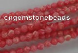 CRC400 15.5 inches 4mm faceted round synthetic rhodochrosite beads