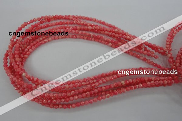 CRC400 15.5 inches 4mm faceted round synthetic rhodochrosite beads