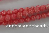 CRC401 15.5 inches 6mm faceted round synthetic rhodochrosite beads