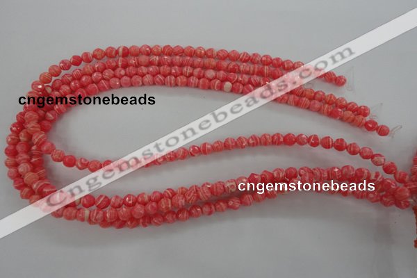 CRC401 15.5 inches 6mm faceted round synthetic rhodochrosite beads