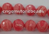 CRC404 15.5 inches 12mm faceted round synthetic rhodochrosite beads