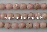 CRC452 15.5 inches 8mm faceted round Argentina rhodochrosite beads