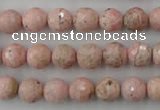 CRC453 15.5 inches 10mm faceted round Argentina rhodochrosite beads