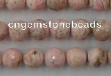 CRC455 15.5 inches 14mm faceted round Argentina rhodochrosite beads