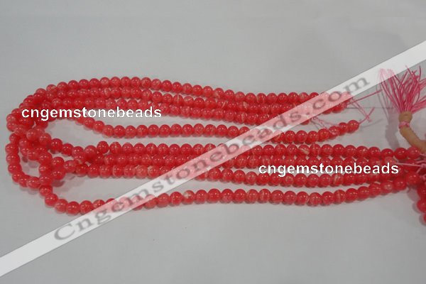 CRC501 15.5 inches 6mm round synthetic rhodochrosite beads