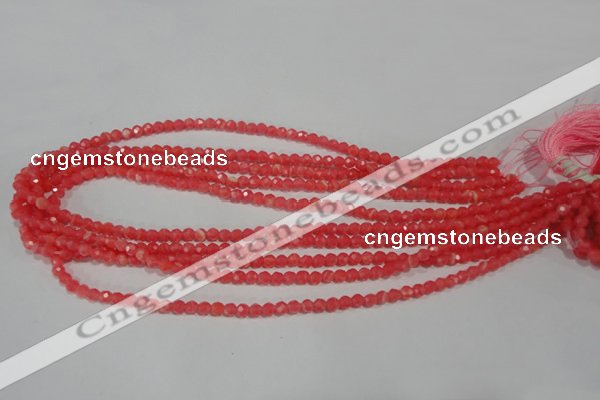 CRC510 15.5 inches 4mm faceted round synthetic rhodochrosite beads