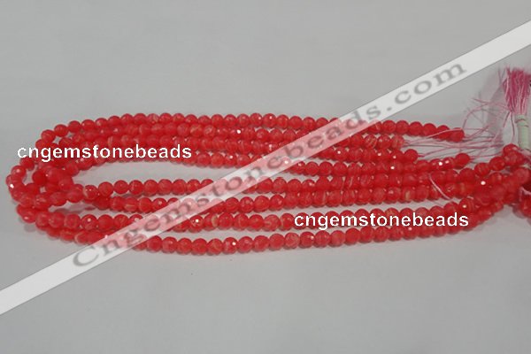 CRC511 15.5 inches 6mm faceted round synthetic rhodochrosite beads