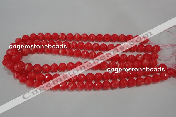 CRC513 15.5 inches 10mm faceted round synthetic rhodochrosite beads