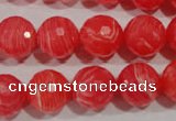 CRC515 15.5 inches 14mm faceted round synthetic rhodochrosite beads