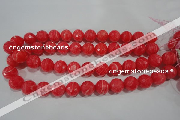 CRC516 15.5 inches 16mm faceted round synthetic rhodochrosite beads