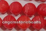 CRC517 15.5 inches 18mm faceted round synthetic rhodochrosite beads