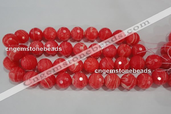 CRC518 15.5 inches 20mm faceted round synthetic rhodochrosite beads