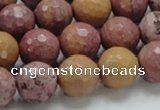 CRC61 15.5 inches 14mm faceted round rhodochrosite gemstone beads