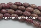 CRC65 15.5 inches 8*12mm rice rhodochrosite gemstone beads