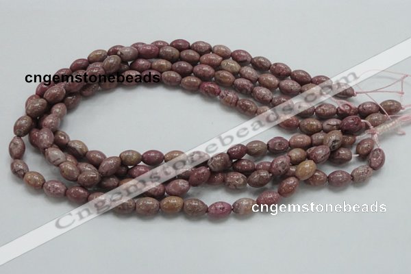 CRC65 15.5 inches 8*12mm rice rhodochrosite gemstone beads