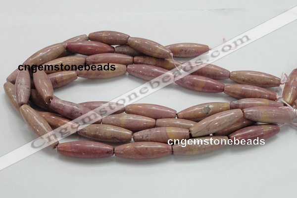 CRC70 15.5 inches 12*40mm rice rhodochrosite gemstone beads