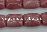 CRC701 15.5 inches 15*20mm rectangle rhodochrosite beads wholesale