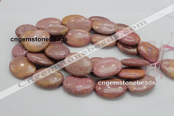 CRC79 15.5 inches 30*40mm oval rhodochrosite gemstone beads