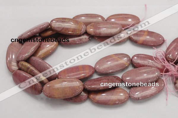 CRC80 15.5 inches 25*50mm oval rhodochrosite gemstone beads