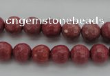 CRC802 15.5 inches 8mm faceted round Brazilian rhodochrosite beads