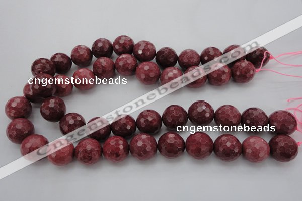 CRC807 15.5 inches 18mm faceted round Brazilian rhodochrosite beads