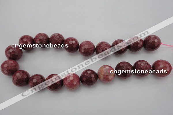 CRC808 15.5 inches 20mm faceted round Brazilian rhodochrosite beads