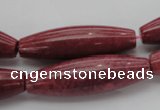 CRC811 15.5 inches 12*40mm rice Brazilian rhodochrosite beads