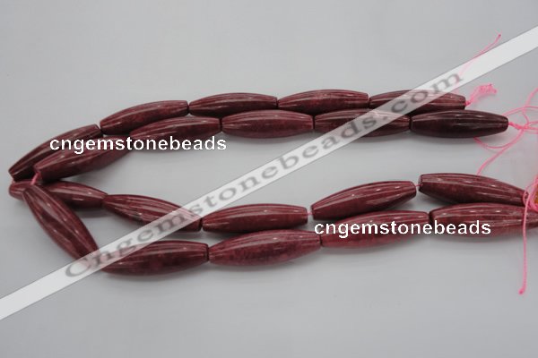 CRC811 15.5 inches 12*40mm rice Brazilian rhodochrosite beads