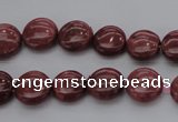 CRC813 15.5 inches 10mm flat round Brazilian rhodochrosite beads