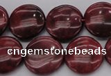 CRC818 15.5 inches 20mm flat round Brazilian rhodochrosite beads