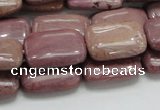 CRC82 15.5 inches 13*18mm rectangle rhodochrosite gemstone beads