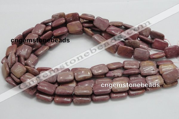 CRC82 15.5 inches 13*18mm rectangle rhodochrosite gemstone beads