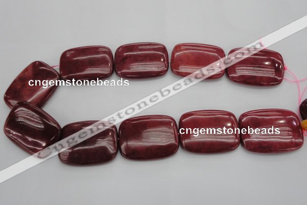 CRC827 15.5 inches 30*40mm rectangle Brazilian rhodochrosite beads