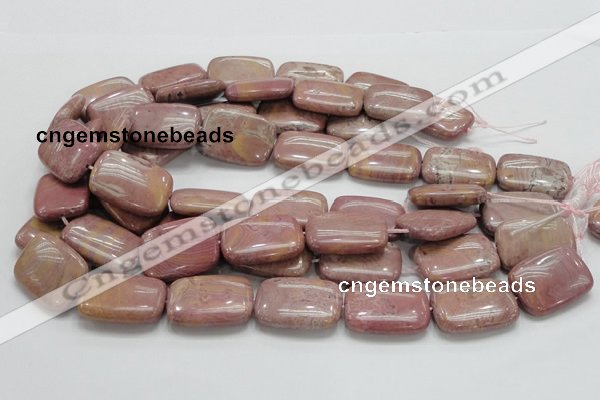 CRC83 15.5 inches 22*30mm rectangle rhodochrosite gemstone beads