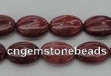 CRC831 15.5 inches 10*14mm oval Brazilian rhodochrosite beads