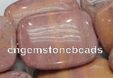 CRC84 15.5 inches 30*40mm rectangle rhodochrosite gemstone beads