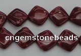 CRC840 15.5 inches 12*12mm diamond Brazilian rhodochrosite beads