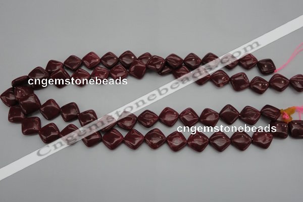 CRC840 15.5 inches 12*12mm diamond Brazilian rhodochrosite beads