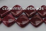 CRC841 15.5 inches 14*14mm diamond Brazilian rhodochrosite beads